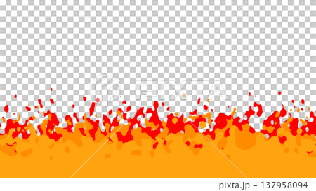 紅色火焰邊框材質(透明) 紅色火焰邊框材質(透明) 137958094