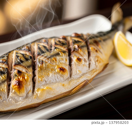 さばの塩焼き さばの塩焼き 137958203