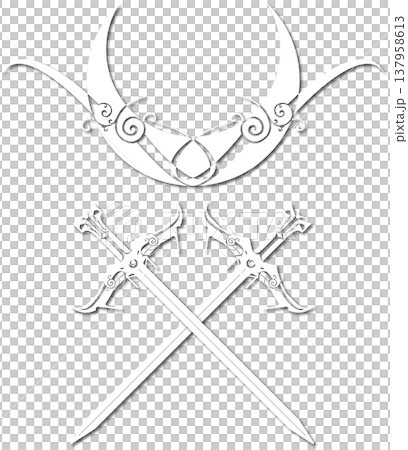 lilith symbol vector tattoo art - White moon sword tattoo idea, design, art, logo, eps10 lilith symbol vector tattoo art - White moon sword tattoo idea, design, art, logo, eps10 137958613