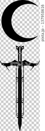 lilith symbol vector tattoo art - moon sword tattoo idea, design, art, logo, eps10 lilith symbol vector tattoo art - moon sword tattoo idea, design, art, logo, eps10 137958616