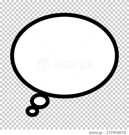 Round speech bubbles representing thoughts and imagination Round speech bubbles representing thoughts and imagination 137958678