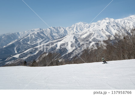 スキー場　ゲレンデ風景　長野県白馬村 137958766