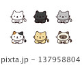 いろいろな種類のネコのイラストセット 137958804