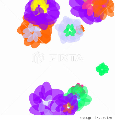 Minimal scattered colorful floral abstract composition Minimal scattered colorful floral abstract composition 137959126