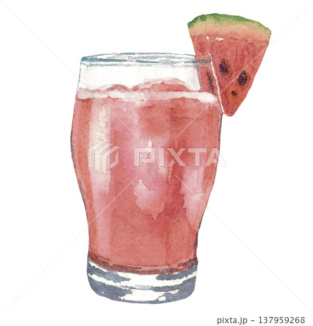 Watermelon Juice Glass Illustration Watermelon Juice Glass Illustration 137959268