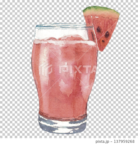 Watermelon Juice Glass Illustration Watermelon Juice Glass Illustration 137959268