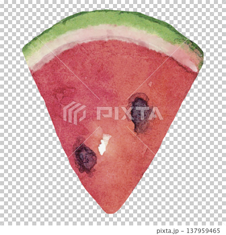 Watermelon Slice Triangle Illustration 137959465