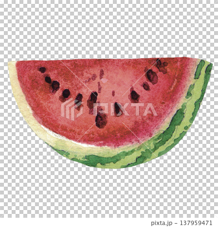 Watermelon Wedge Slice Illustration Watermelon Wedge Slice Illustration 137959471