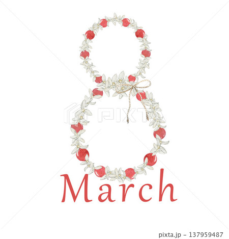 8 march composition watercolor 137959487