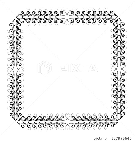 Vintage Ornamental Frame Elegant Border on a white background, JPG, 300 dpi Vintage Ornamental Frame Elegant Border on a white background, JPG, 300 dpi 137959640