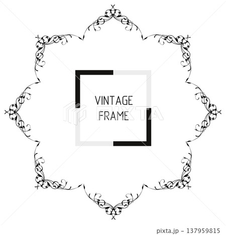 Vintage Ornamental Frame Elegant Border on a white background, JPG, 300 dpi Vintage Ornamental Frame Elegant Border on a white background, JPG, 300 dpi 137959815