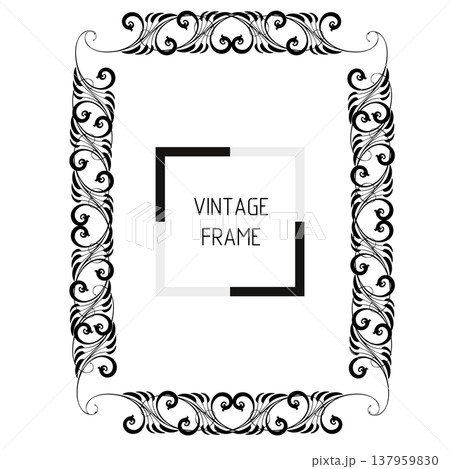 Vintage Ornamental Frame Elegant Border on a white background, JPG, 300 dpi Vintage Ornamental Frame Elegant Border on a white background, JPG, 300 dpi 137959830