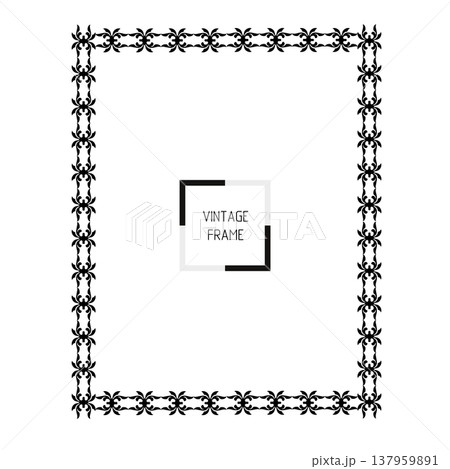 Vintage Ornamental Frame Elegant Border on a white background, JPG, 300 dpi Vintage Ornamental Frame Elegant Border on a white background, JPG, 300 dpi 137959891