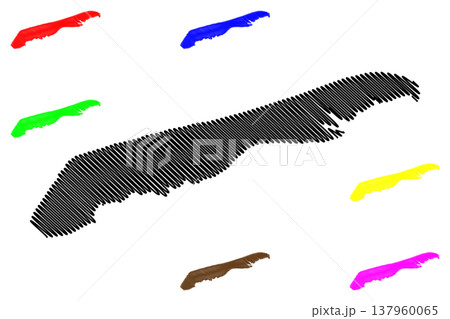 Terschelling island (Kingdom of Netherlands, West Frisian Islands) map vector illustration, scribble sketch Skylge map Terschelling island (Kingdom of Netherlands, West Frisian Islands) map vector illustration, scribble sketch Skylge map 137960065
