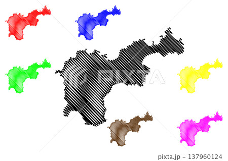 Tiree island (United Kingdom of Great Britain and Northern Ireland, Scotland, Inner Hebrides) map vector illustration, scribble sketch Isle of Tiriodh map Tiree island (United Kingdom of Great Britain and Northern Ireland, Scotland, Inner Hebrides) map vector illustration, scribble sketch Isle of Tiriodh map 137960124