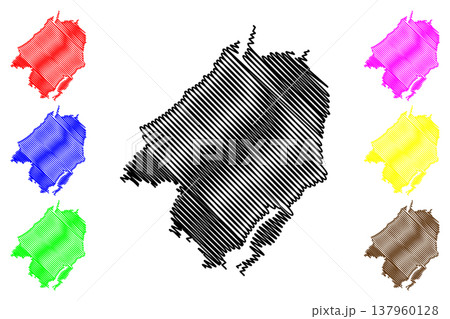 Tomma island (Kingdom of Norway) map vector illustration, scribble sketch Tomma map 137960128