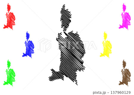 Toro island (Kingdom of Sweden) map vector illustration, scribble sketch Toro map 137960129