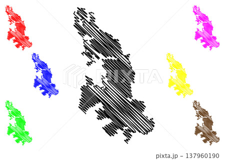 Vartsala island (Republic of Finland) map vector illustration, scribble sketch Vartsala map 137960190