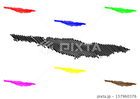 Yapen island (Republic of Indonesia, Melanesia, Oceania) map vector illustration, scribble sketch Japan or Jobi map Yapen island (Republic of Indonesia, Melanesia, Oceania) map vector illustration, scribble sketch Japan or Jobi map 137960376