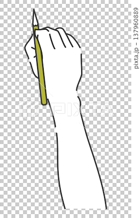 鉛筆を持つ手2 137960889