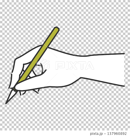 鉛筆を持つ手1 137960892
