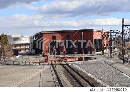 SL展示館の転車台、東武下今市駅 SL展示館の転車台、東武下今市駅 137960919