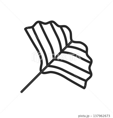 Ginkgo Leaf Icon. Traditional Chinese Botanical Symbol. Minimalistic Linear Sign of Nature, Heritage, and Seasonal Beauty. Ginkgo Leaf Icon. Traditional Chinese Botanical Symbol. Minimalistic Linear Sign of Nature, Heritage, and Seasonal Beauty. 137962673