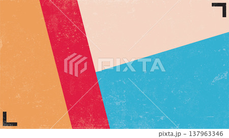 Abstract colorful geometric shapes fade and distress condition background 137963346