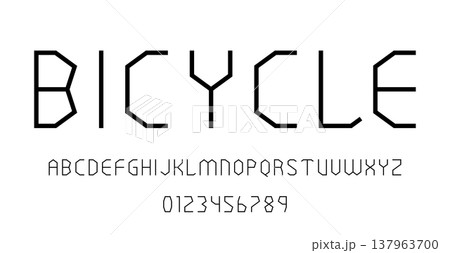 Set of alphabets font letters and numbers modern abstract light weight thin design vector illustration Set of alphabets font letters and numbers modern abstract light weight thin design vector illustration 137963700