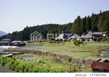 水田と里山の集落 137963898
