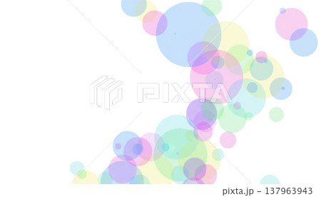 円形で描いたパステルカラーの背景素材 137963943