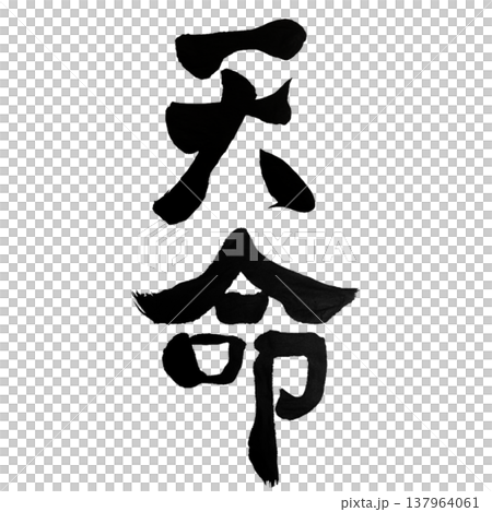 Divine Destiny (天命) / Japanese Calligraphy 137964061