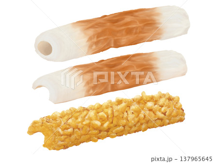ちくわとちくわ天のイラストセット 137965645