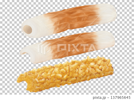 ちくわとちくわ天のイラストセット 137965645