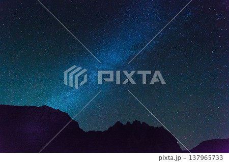 Dark blue sky with beautiful stars 137965733