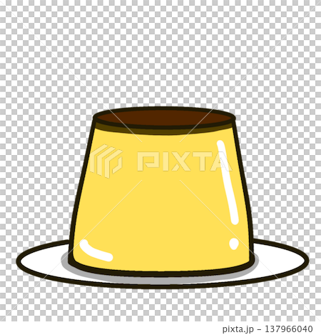 一個看起來很美味的蛋奶布丁插圖圖標 137966040