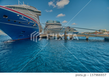 Cozumel, Mexico-December 16 2025:Cozumel is a major Caribbean cruise hub with three main terminals: Punta Langosta (downtown), International Pier, and Puerta Maya. Cozumel, Mexico-December 16 2025:Cozumel is a major Caribbean cruise hub with three main terminals: Punta Langosta (downtown), International Pier, and Puerta Maya. 137966937