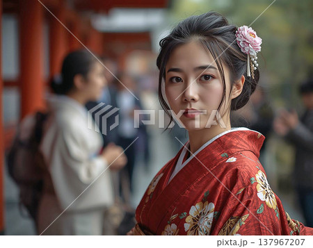 着物の女性 137967207