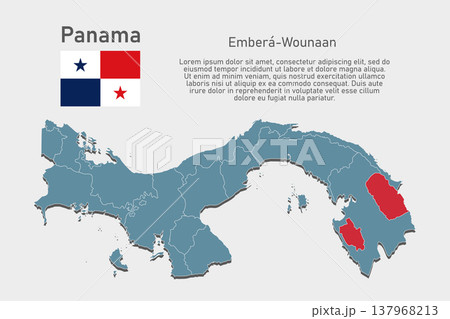 Vector map of Panama - Embera-Wounaan Region 137968213