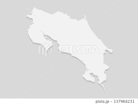 Map Costa Rica, template American outline country 137968231
