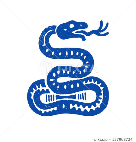 Snake Icon Minimal Silhouette Vector Logo Slithering Serpent Wild Animal Symbol 137968724
