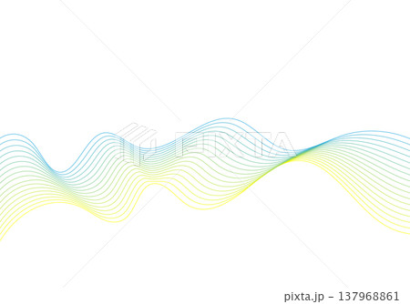 Abstract vector color wave with smooth lines of blue and yellow gradient on white background. Eps 10 Abstract vector color wave with smooth lines of blue and yellow gradient on white background. Eps 10 137968861