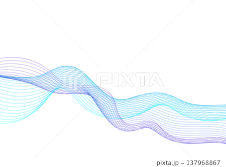 Elegant smooth wave of lines for website or presentation design. Eps 10 137968867