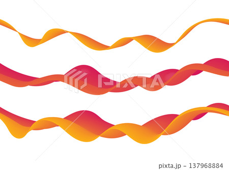 Abstract linear wave with smooth blue-purple gradient on isolated white background. Eps 10 137968884
