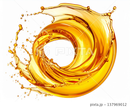 黄金色に輝く濃厚なハチミツ　Rich, golden-colored honey 137969012