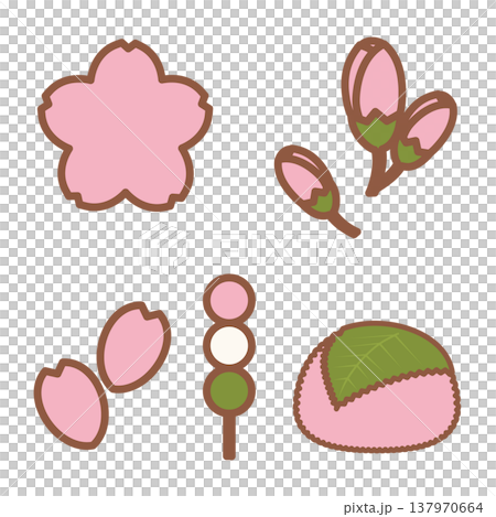 桜と春の和菓子 桜と春の和菓子 137970664
