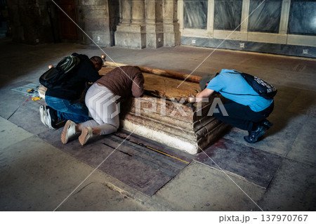 Global Christian denominations gathered in the Holy Sepulchre. Global Christian denominations gathered in the Holy Sepulchre. 137970767