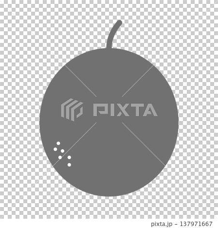 Simple black and white flat illustration of passion fruit 137971667
