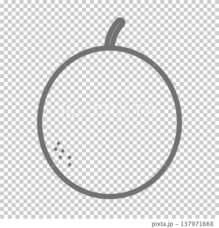 Simple line art illustration of passion fruit 137971668