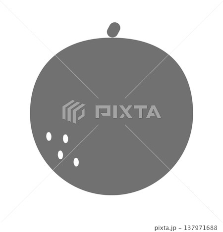 ロンガンのシンプルな白黒フラットイラスト ロンガンのシンプルな白黒フラットイラスト 137971688